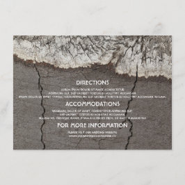 ウッド素朴樺の木バークツリー結婚ズ詳細 エンクロージャーカード