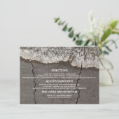 ウッド素朴樺の木バークツリー結婚ズ詳細 エンクロージャーカード (スタンド正面)