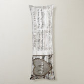 ウッド素朴樺の木バークハートファミリー写真クリスマス ボディピロー (裏面 (縦))