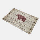 ウッド素朴歩くベアおもしろい引用文 ドアマット (アングル)