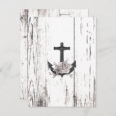 ウッド素朴沿岸ビーチいかり保存日 案内ポストカード (正面/裏面)