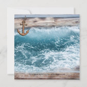 ウッド素朴海航海の結婚式招待状 招待状 (裏面)