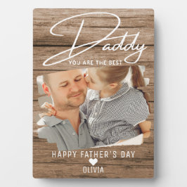 ウッド素朴父の日のダディ最高のフォト フォトプラーク
