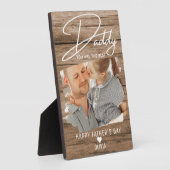 ウッド素朴父の日のダディ最高のフォト フォトプラーク (側面)