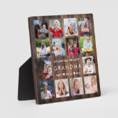 ウッド素朴私たちはおばあちゃん大好き14フォトコラージュ フォトプラーク (正面)