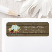 ウッド素朴秋インラブブルーパンプキンウォーターカラー ラベル (インサイチュ)