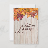 ウッド素朴秋インラブ紅葉 出欠カード (裏面)