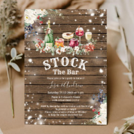 ウッド素朴秋カップルシャワーストックザバー 招待状