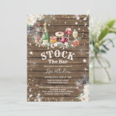 ウッド素朴秋カップルシャワーストックザバー 招待状 (スタンド正面)