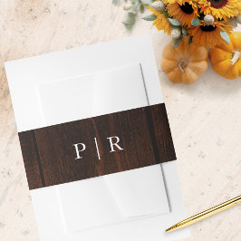 ウッド素朴秋グリ結婚ーン 招待状ベリーバンド