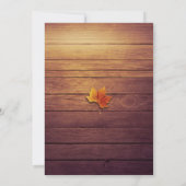 ウッド素朴秋メープルサンクスギビングディナーパーティー 招待状 (裏面)