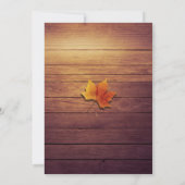 ウッド素朴秋メープルサンクスギビングディナーパーティー 招待状 (裏面)