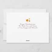 ウッド素朴秋感謝祭ファミリー3枚の写真 シーズンカード (裏面)