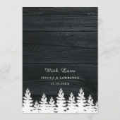 ウッド素朴秋秋の冬の結婚式テーブル メニュー (裏面)