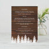 ウッド素朴秋秋の冬の結婚式テーブル メニュー (スタンド正面)