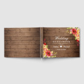 ウッド素朴紅葉フローラ結婚ズ ゲストブック (全面)