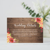 ウッド素朴紅葉フローラ結婚詳細 エンクロージャーカード (スタンド正面)