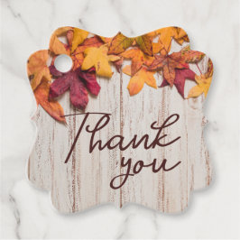 ウッド素朴紅葉ブライダルシャワー フェイバータグ