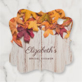 ウッド素朴紅葉ブライダルシャワー フェイバータグ (裏面)