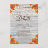 ウッド素朴紅葉&ライト結婚ズ詳細 エンクロージャーカード (正面)