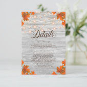 ウッド素朴紅葉&ライト結婚ズ詳細 エンクロージャーカード (スタンド正面)