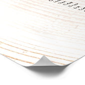 ウッド素朴結婚の姓のアルファベット ポスター (角)