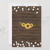 ウッド素朴結婚の延期された発表 招待状 (裏面)