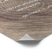 ウッド素朴結婚の歓迎サイン |の結婚ポスター ポスター (角)