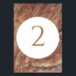 ウッド素朴結婚ズ テーブルナンバー<br><div class="desc">このデザインは素朴な木の背景を備えている。シンプルの茶色の木製の背景は、タイトルを囲む白い文字とモダンクリーンな中心の円の要素によって補完されている。木目の茶色い色調が田舎庭園風を作り感じ出す。エレガントなウェディングテモダンーブル番号。一致する結婚式招待状や他の文房具も用意。各テーカスタマイズブルの番号と購入は、必要なテーブル番号の数に応じて個別に行う</div>