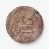 ウッド素朴結婚ズ ペーパープレート (正面)