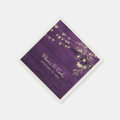 ウッド素朴結婚ナプキンス スタンダードカクテルナプキン (角)