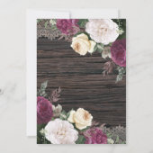 ウッド素朴結婚フローラレース 招待状 (裏面)