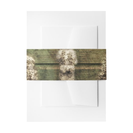 ウッド素朴結婚式招待状ベリーバンド 招待状ベリーバンド (正面例)