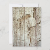 ウッド素朴結婚式招待状レッドレタリング 招待状 (裏面)