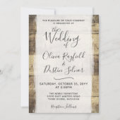 ウッド素朴結婚式招待状 |カントリーファームバーン 招待状 (正面)