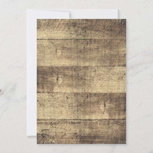 ウッド素朴結婚式招待状 |カントリーファームバーン 招待状 (裏面)