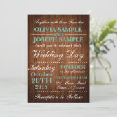 ウッド素朴結婚式招待状 招待状 (スタンド正面)