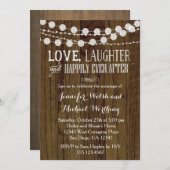 ウッド素朴結婚披露宴招待状2 招待状 (正面/裏面)