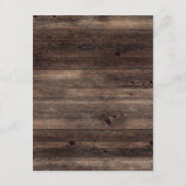 ウッド素朴結婚詳細 エンクロージャーカード (裏面)