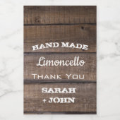 ウッド素朴結婚・サンキュー ワインラベル (シングルラベル)