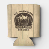 ウッド素朴自然ファミリーキャビンブラウンネーム懇親会 缶クーラー (裏面)