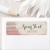 ウッド素朴赤面ピンクシャビーグラデーションコテージシック ラベル (インサイチュ)