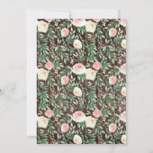 ウッド素朴赤面フローラ結婚式招待状 招待状 (裏面)