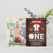 ウッド素朴野球初の誕生日パーティーの写真 招待状 (スタンド正面)