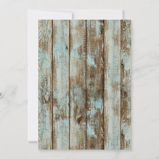 ウッド素朴金ゴールドいかり航海のボーイベビーシャワー 招待状 (裏面)