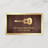 ウッド素朴金ゴールドギター先生ギタリスト 名刺 (正面)