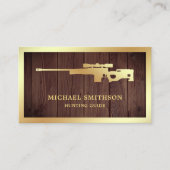 ウッド素朴金ゴールドスナイパーライフル銃器店ガン鍛冶屋 名刺 (正面)