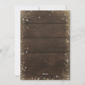 ウッド素朴金ゴールドスノーフレークメリークリスマスホリデー シーズンカード (裏面)