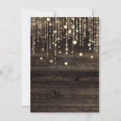 ウッド素朴金ゴールドドリップ誕生日ブライダルシャワー 招待状 (裏面)