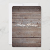 ウッド素朴金ゴールド企業のクリスマスパーティーインビタ 招待状 (裏面)